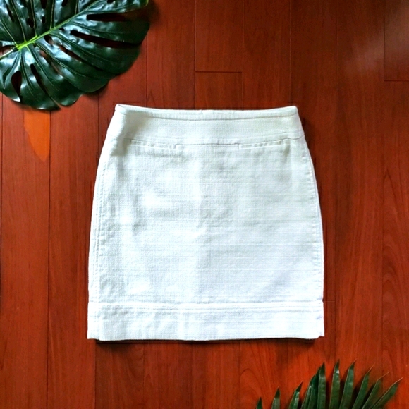 Talbots White Tweed Pencil Skirt 2P - Picture 6 of 11